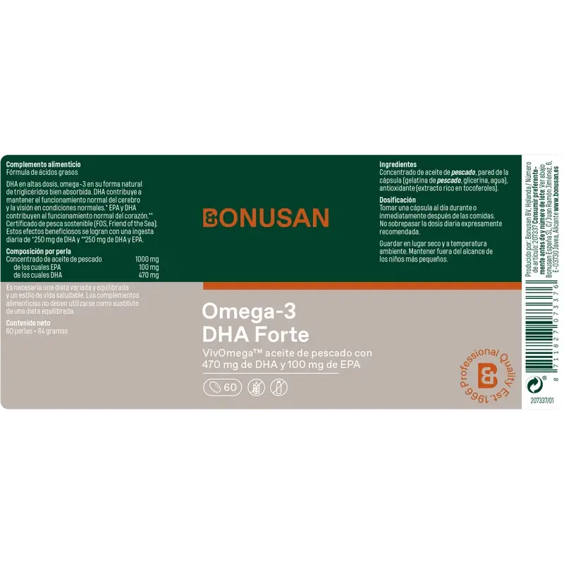 Bonusan Omega-3 Dha Forte, 60 Perlen