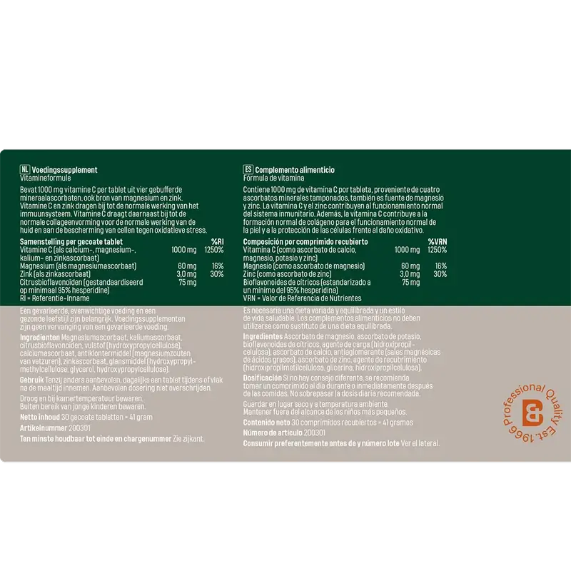 Bonusan Vitamin C-1000 Ascorbat-Komplex, 30 Tabletten
