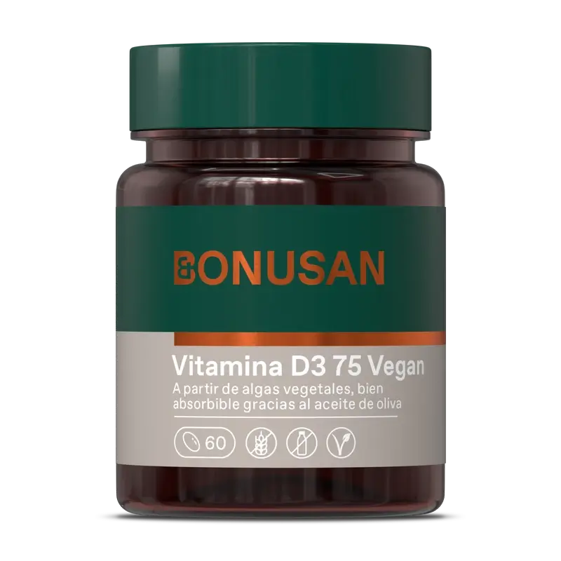 Bonusan Vitamin D3 75 Vegan, 60 pearls