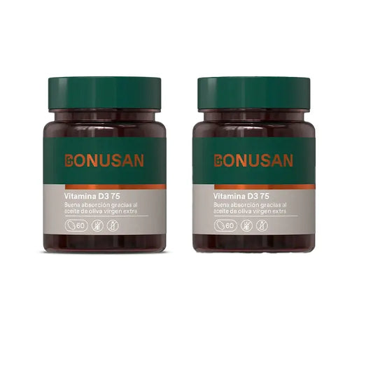 Bonusan Vitamin D3 Forte 75 , 2X60 Perlen