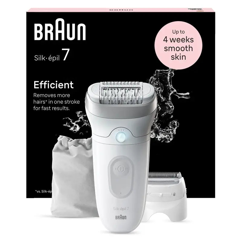 Braun Braun Silk-Épil 7, Epilierer für einfache Haarentfernung, lang anhaltend weiche Haut, 7-041