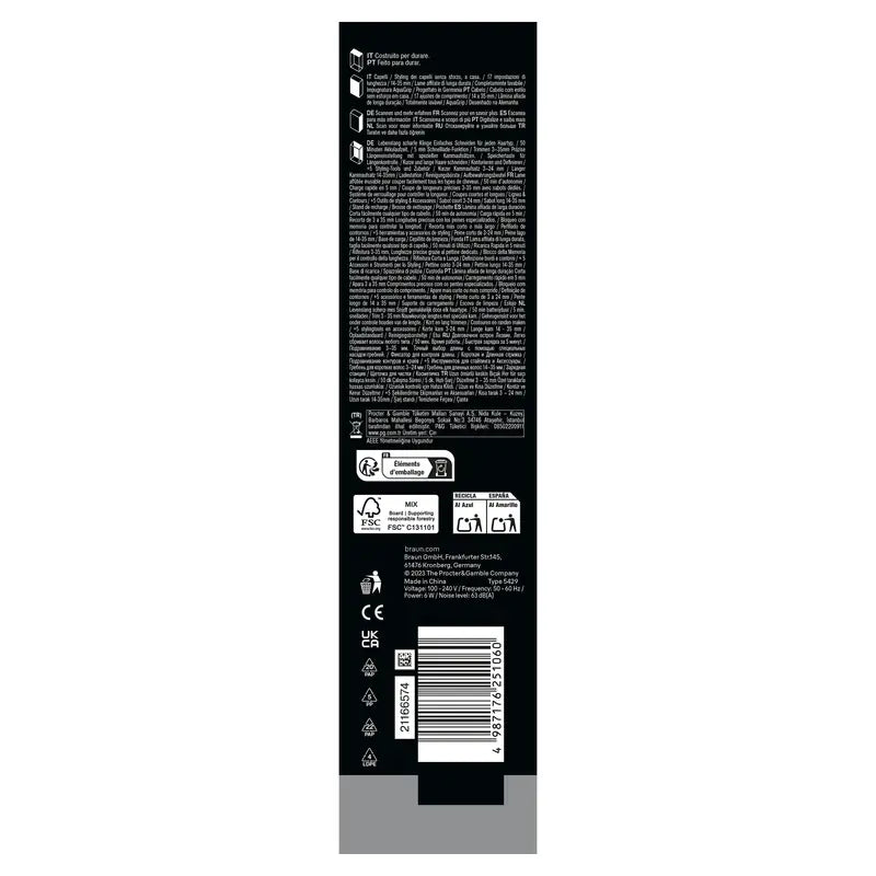 Braun Series 7 Haarschneider 17 Längen +5 Zubehör