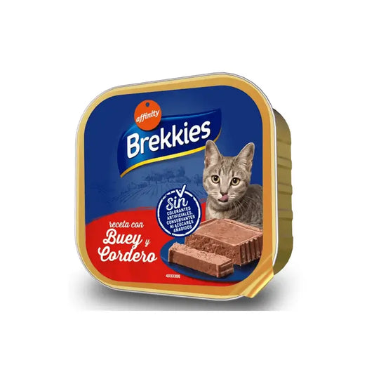 Brekkies Katzen-Nassfutter in der Schale mit Rind und Lamm, 100 g