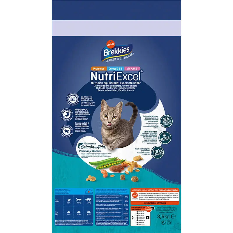 Brekkies Excel Feline Adult Feline Rezeptur Lachs, 3,5 kg, Katzenfutter