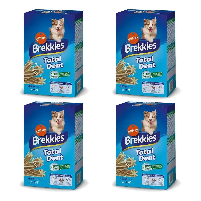 Brekkies Total Dent Medium, 180 g, 4er-Pack