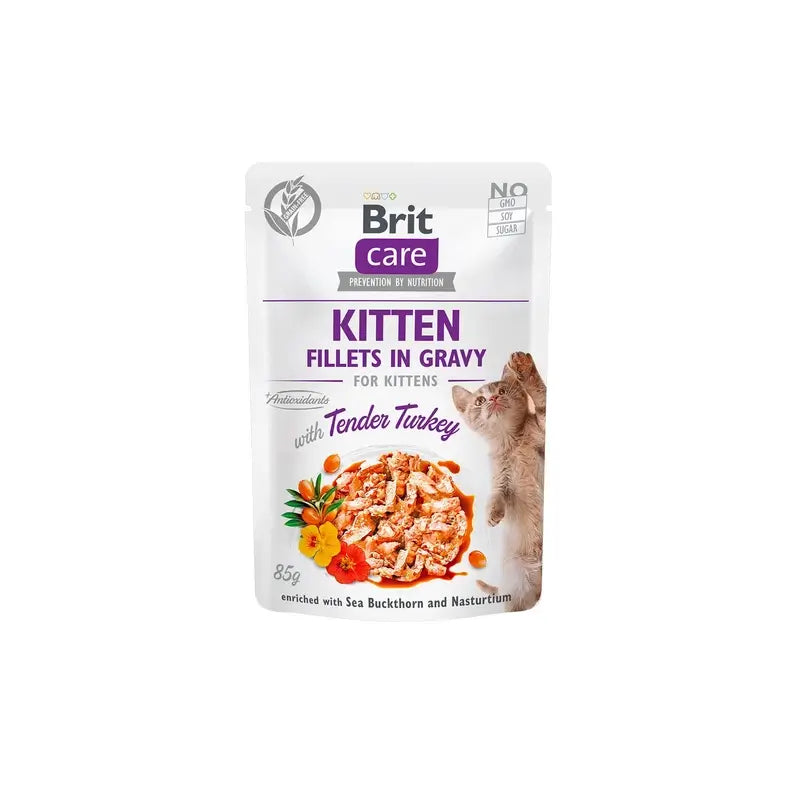 Brit Care Cat Kitten Truthahn, Beutel, 24 x 85 Gramm