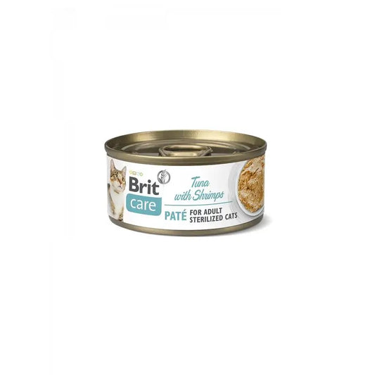 Brit Care Cat Sterilisierte Thunfischpastete mit Shrimps 24X70Gr für Katzen