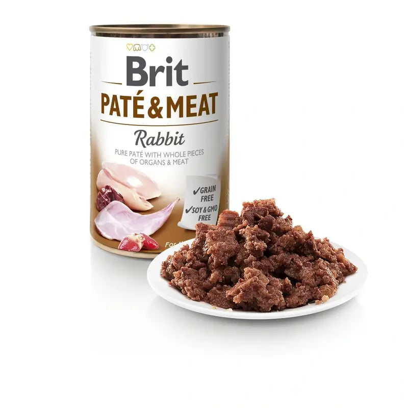 Brit Dog Paté Fleisch vom Kaninchen 6 x 400 Gramm