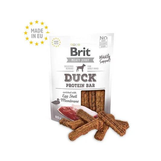 Brit Jerky Snack Proteinriegel Ente 80Gr für Hunde