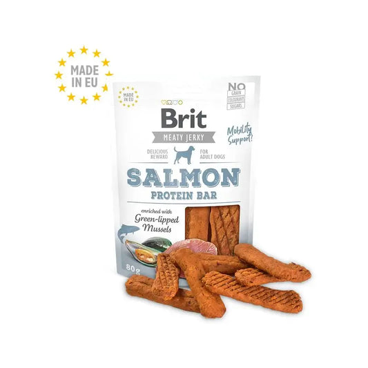 Brit Jerky Snack Proteinriegel Lachs 80Gr für Hunde