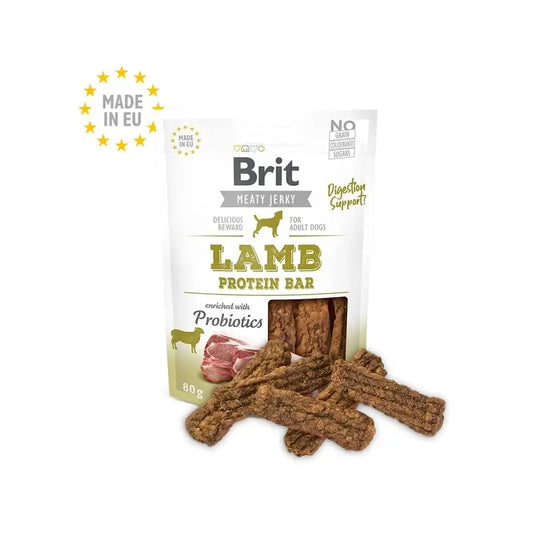 Brit Jerky Snackprotein-Riegel Lamm 80Gr für Hunde