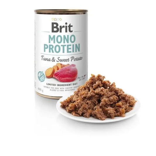 Brit Mono Protein Thunfisch & Süßkartoffel 6X400Gr für Hunde