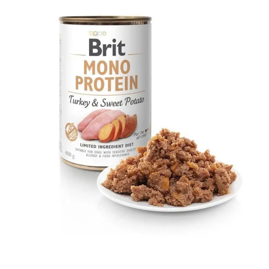 Brit Mono Protein Truthahn & Süßkartoffel 6X400Gr für Hunde