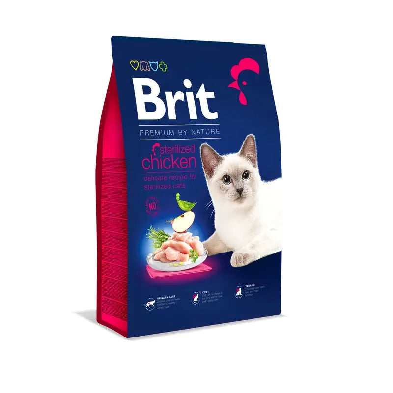Brit Premium By Nature Katzenfutter für kastrierte Katzen – Huhn 8 kg