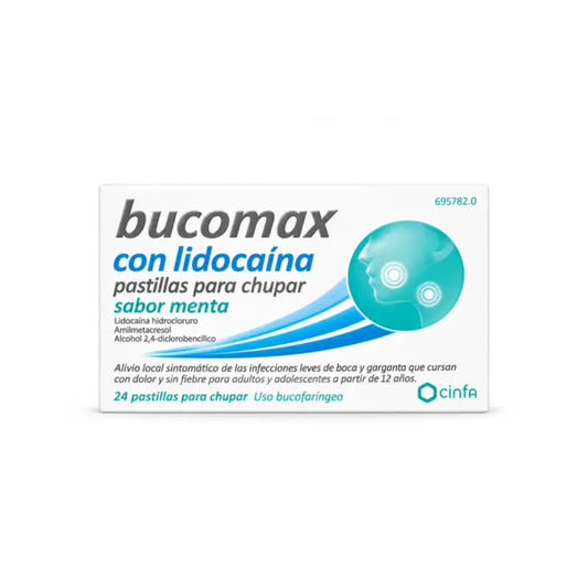 Bucomax Lidocain Pfefferminzgeschmack 24 Lutschtabletten