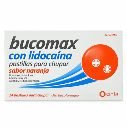 Bucomax Lidocain Orangengeschmack 24 Lutschtabletten