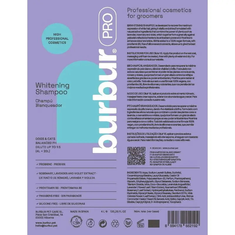 Burbur Pro Aufhellendes Shampoo 1000Ml
