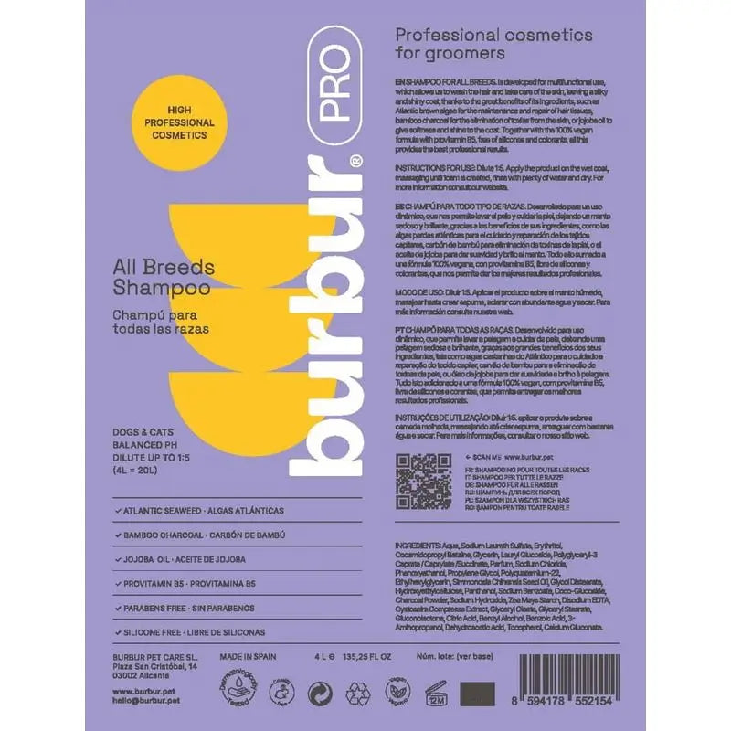 Burbur Pro Alle Rassen Shampoo 1000Ml