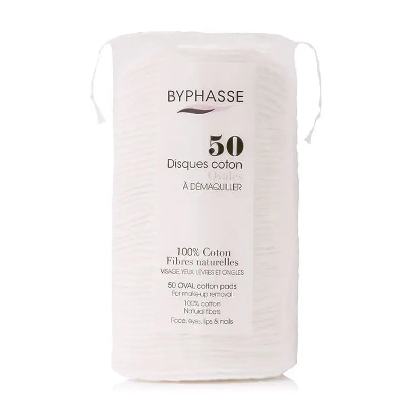 Byphasse Oval Baumwolle Make-up Entferner Pads, 50 Stk.