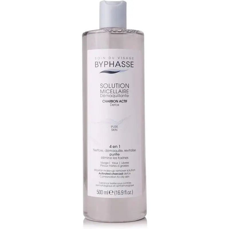 Byphasse Mizellen-Make-up-Entferner-Lösung mit Aktivkohle, 500 ml