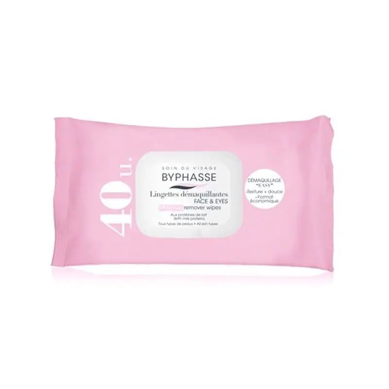 Byphasse Milchprotein Make-up Entferner Tücher, 40 Stück