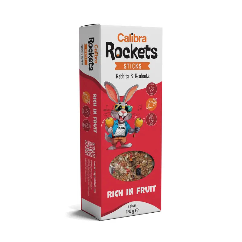 Calibra Calibra Rockets Sticks Kaninchen – Nagetier – Obst 120 g