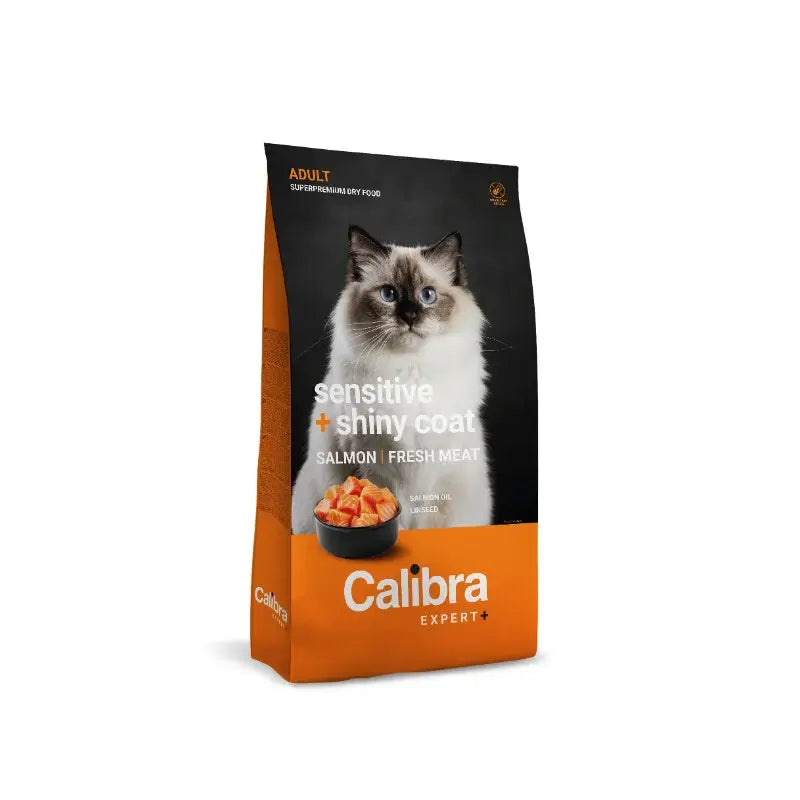 Calibra Cat Expert+ Adult Sensitive & Glänzendes Fell Futter 6Kg