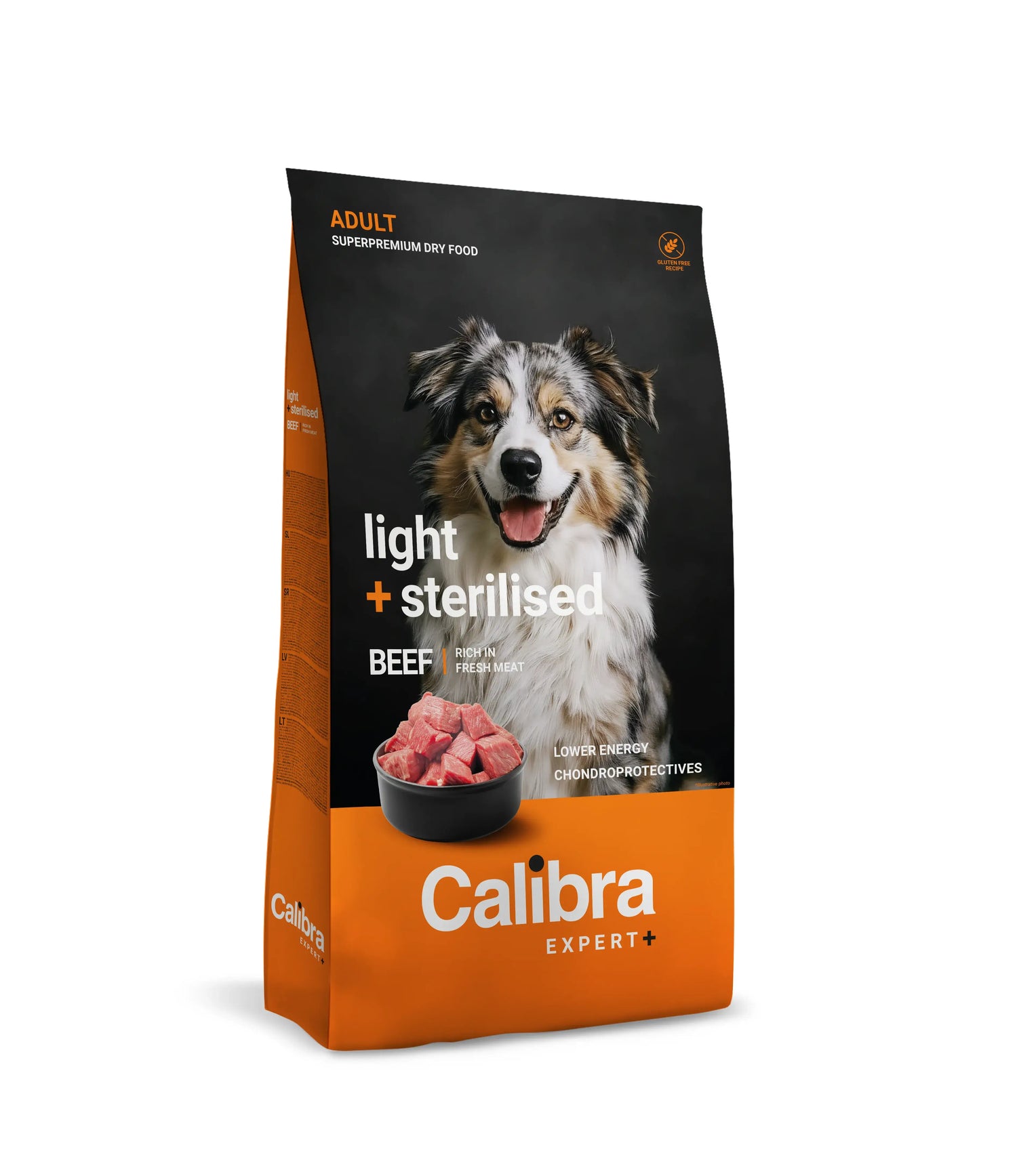 Calibra Dog Expert+ Adult Light & Sterilisiertes Rindfleischfutter 12Kg