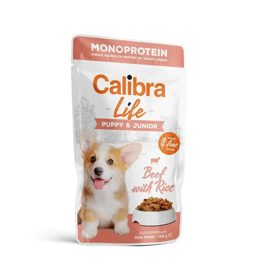Calibra Dog Life Beutel Puppy&Junior Rindfleisch, 10x150 gr