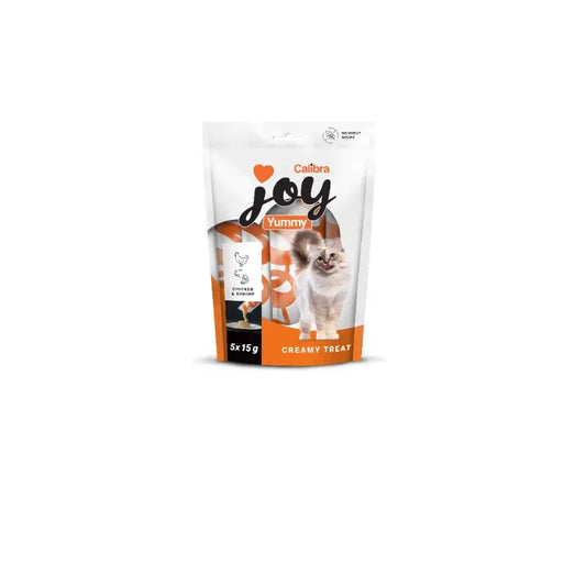 Calibra Joy Cat Yummy Hähnchen- und Garnelen-Leckerlis, 15 x 75 g