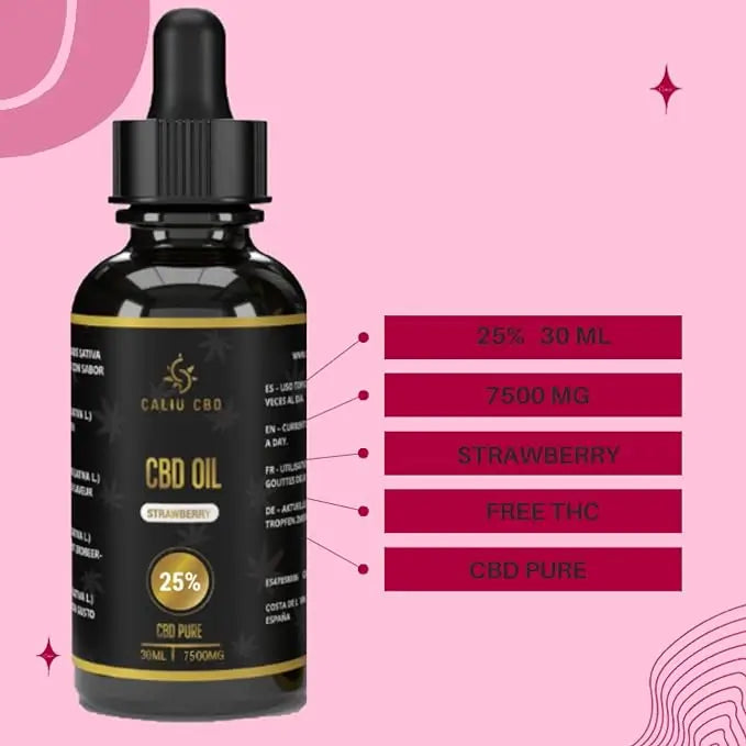 Caliu Reines Cbd Öl 25% 7500Mg Erdbeere Cbd 0% Thc, 30 ml