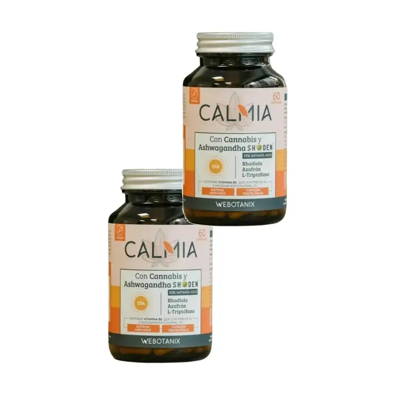 Calmia Webotanix Tag, Packung mit 2 x 60 Kapseln