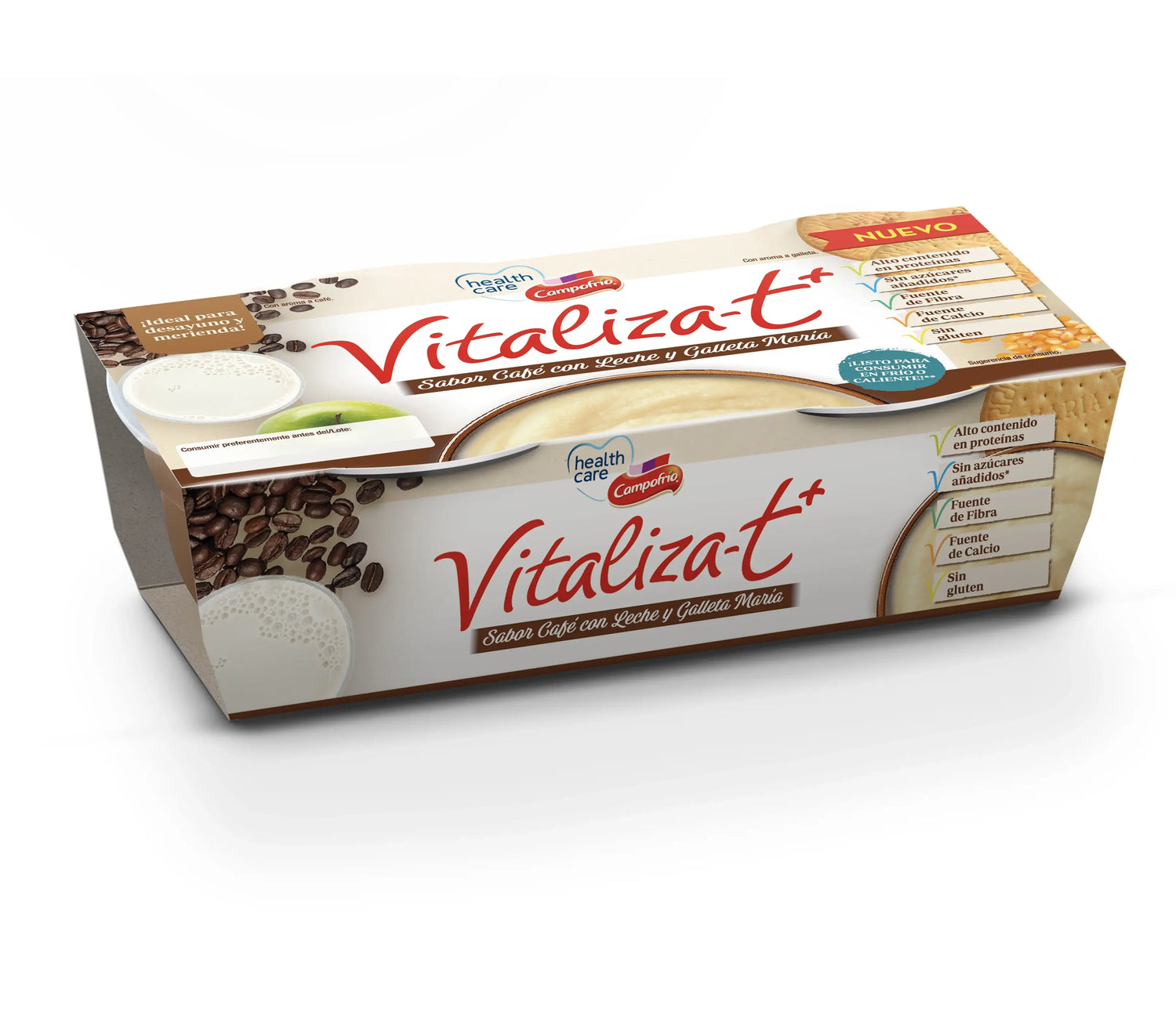 Campofrio Health Care Vitalizat+ Kaffee und Kekse, 6 x 130 g
