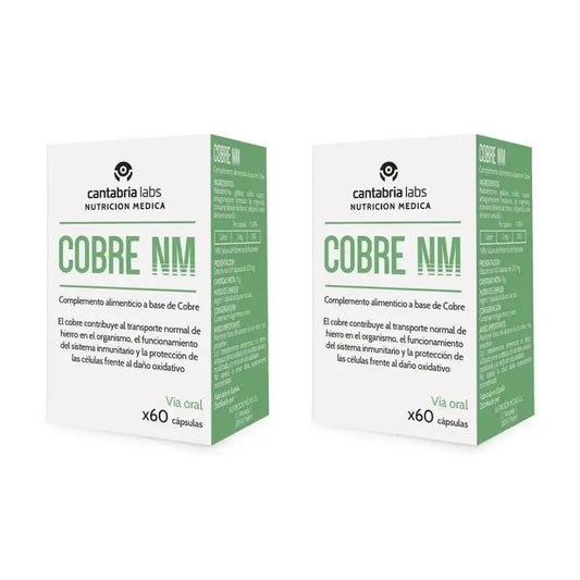 Cantabria Labs Medizinische Ernährung Kupfer Nm, 2X60 Kapseln
