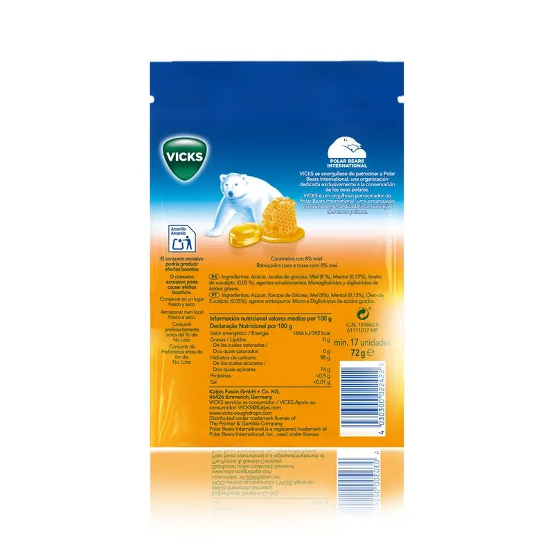 Vicks Honig Bonbons 72 gr