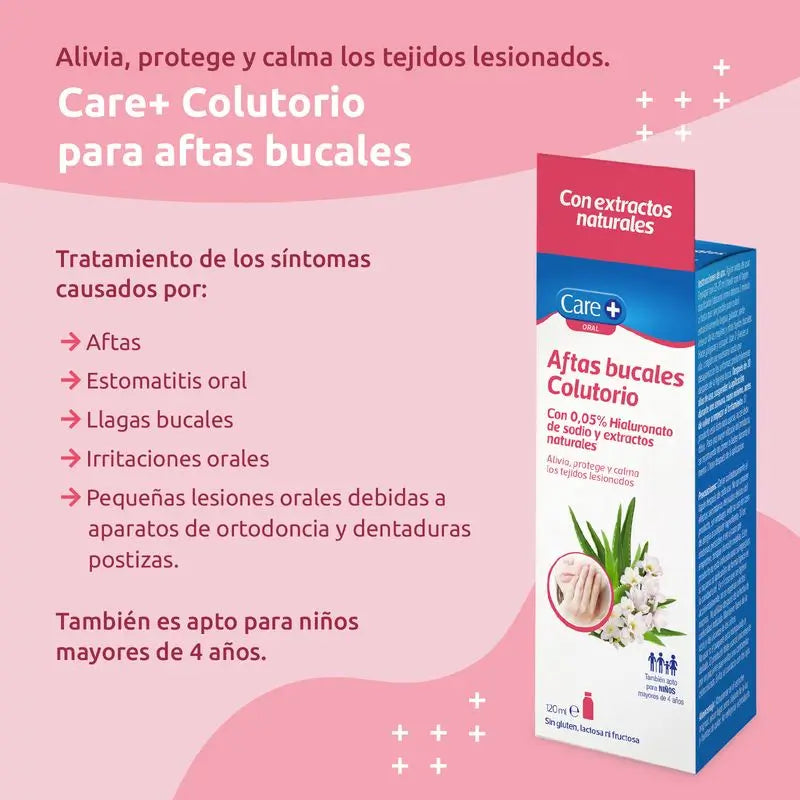 Care+ Aftas Mundspülung, 120 ml