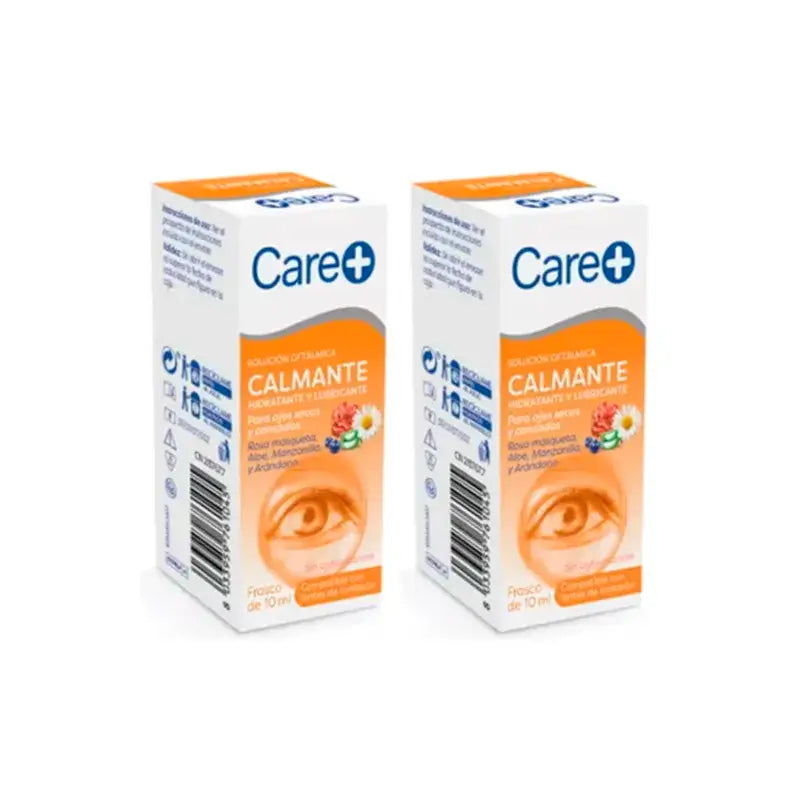 Care+ Beruhigende Augentropfen für gereizte Augen, Packung 2 x 10 ml