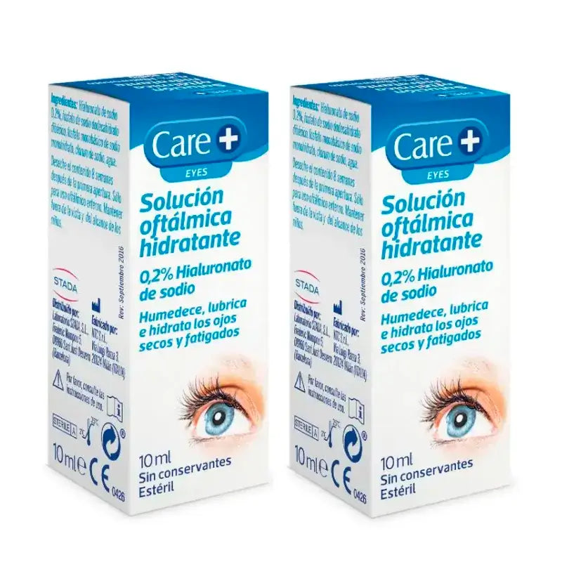 Care+ Befeuchtende Augenlösung, Packung 2 x 10 ml