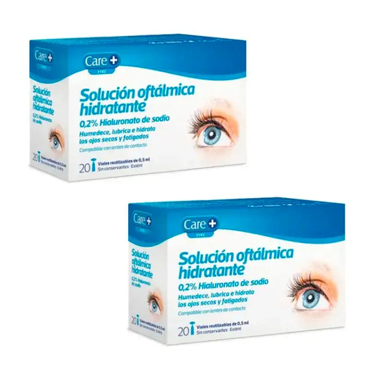 Care+ Befeuchtende Augenlösung, Packung 2 x 20 St.