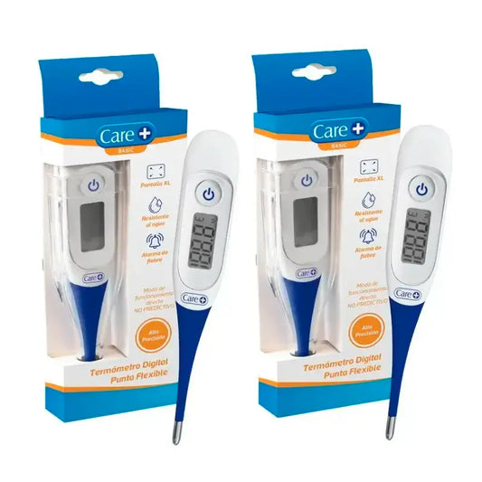 Care+ Digitales Thermometer mit flexibler Spitze, 2er-Pack