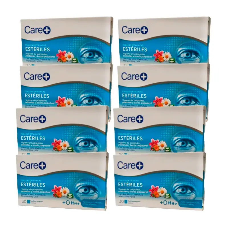 Care+ Sterile Brillenputztücher, Packung 8 x 30 Stück