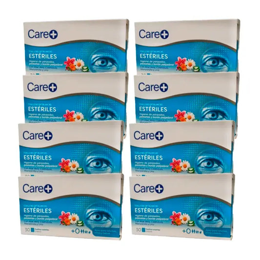 Care+ Sterile Brillenputztücher, Packung 8 x 30 Stück
