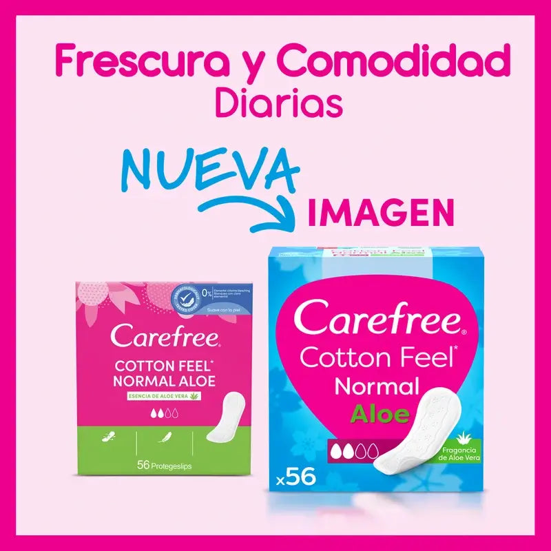 Carefree Cotton Feel Normal Aloe 56 Stück.