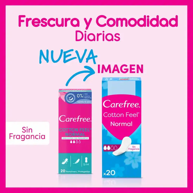 Carefree Cotton Feel Normal Parfümfrei 20Packs