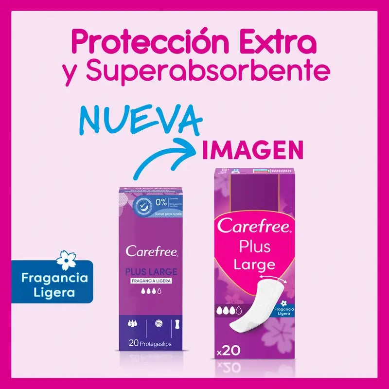 Carefree Plus Large Light Fragrance 20Packs