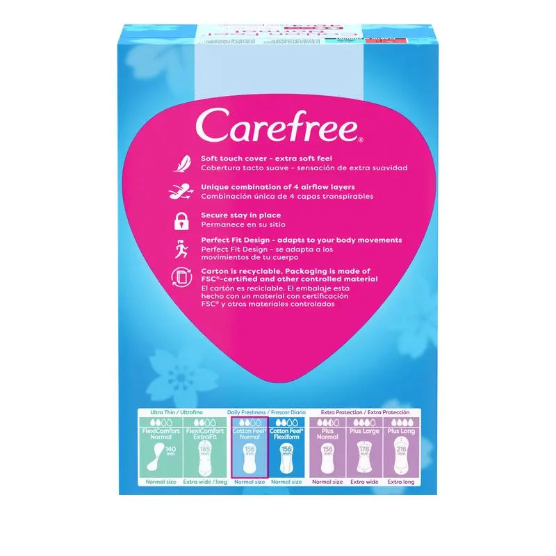 Carefree Protege Slip Cotton, parfümfrei, 40 + 4 Stück.