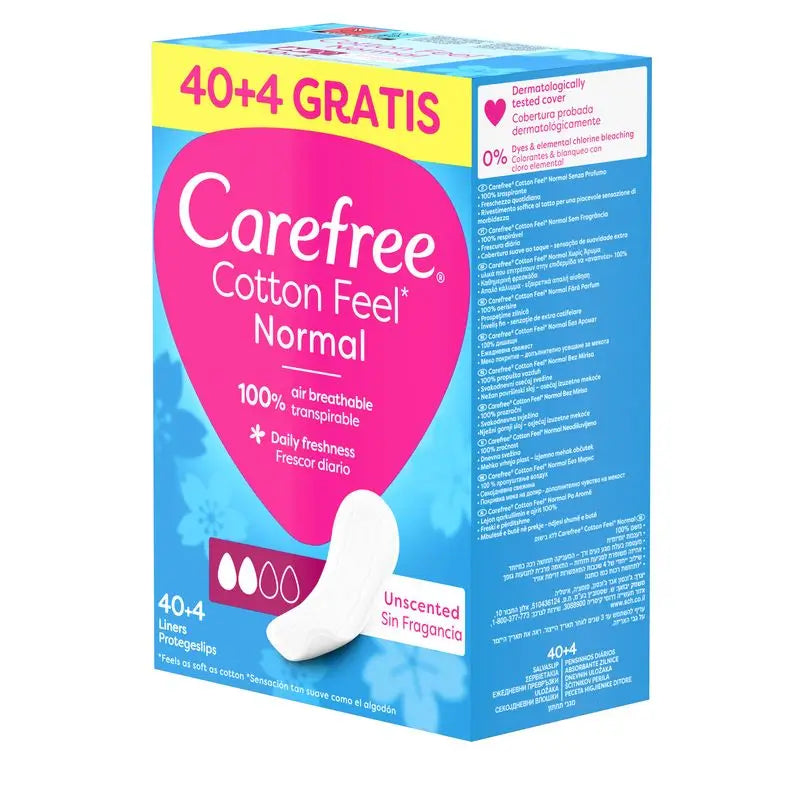 Carefree Protege Slip Cotton, parfümfrei, 40 + 4 Stück.