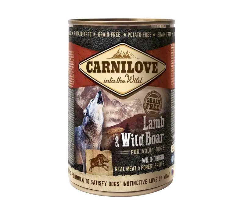 Carnilove Canine Adult Lamm Jabali Box 6X400Gr Nassfutter für Hunde