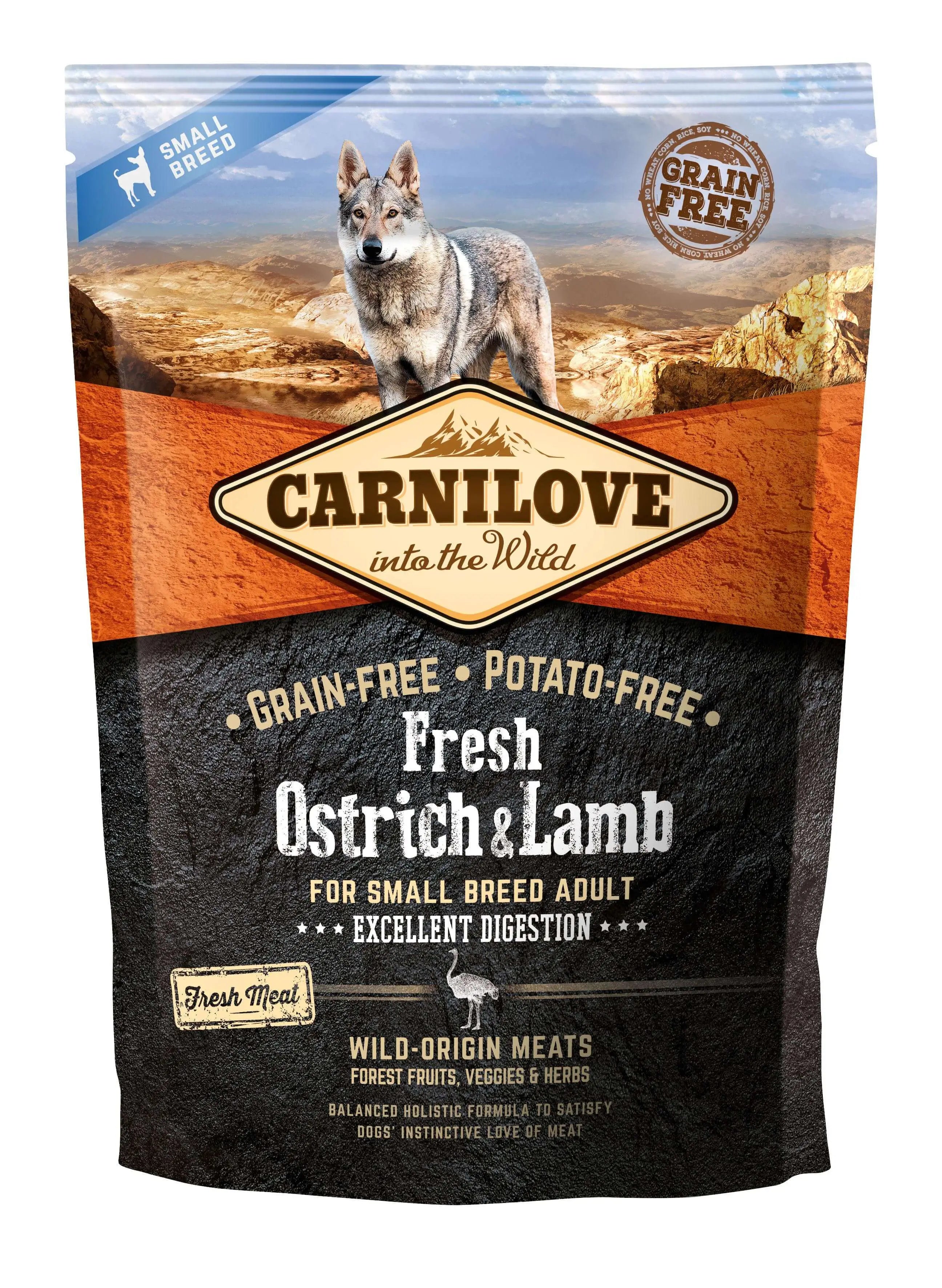 Carnilove Canine Adult Small Fresh Ostrich Lamb 1,5Kg dog food