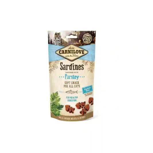 Carnilove Snack Semi-moist Snack Sardinenfilet mit Petersilie für Katzen, 50 g
